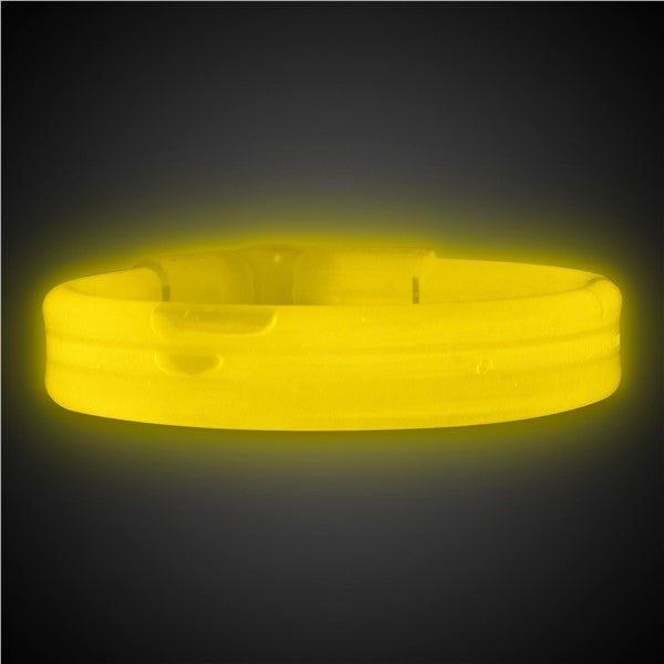 Yellow Triple Wide 9" Glow Bracelets