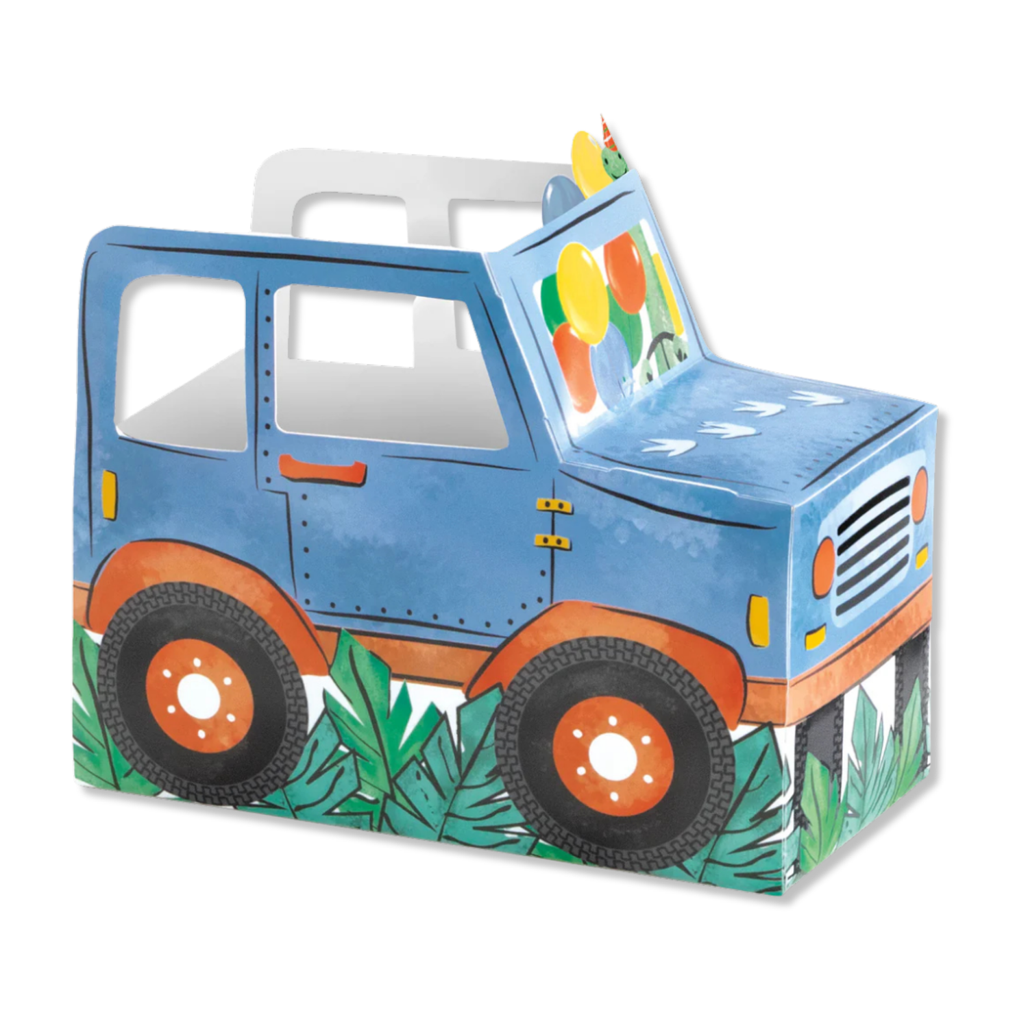 Partying Dinosaurs Pop-Up Paper Food Trays, 4ct
