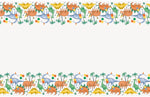 Partying Dinosaurs Rectangular Plastic Table Cover, 54" x 84" - Short Fold - Image 2