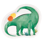 Partying Dinosaurs Dinosaur-Shaped 8.25" Plates, 8ct