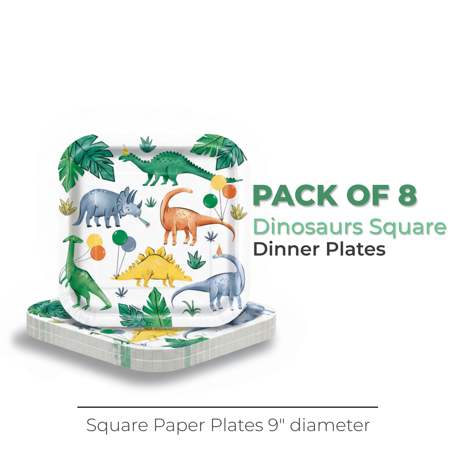 Partying Dinosaurs Party Kit for 16 People - Deluxe