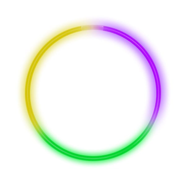 Green, Purple and Yellow 22" Glow Necklaces