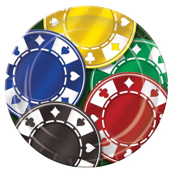 Poker Chips 9" Plates