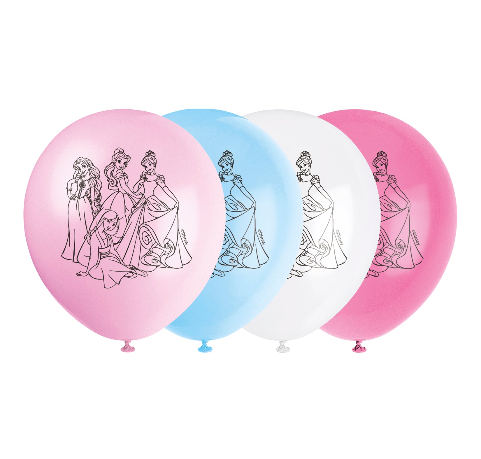 Disney Princess 12" Latex Balloons, 8ct