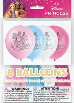 Disney Princess 12" Latex Balloons, 8ct - Image 2