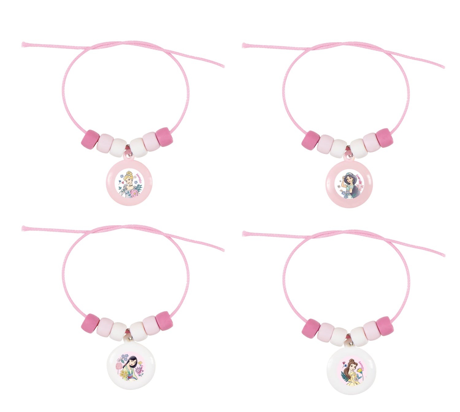 Disney Princess Assorted Charm Bracelets, 4ct - Image 3