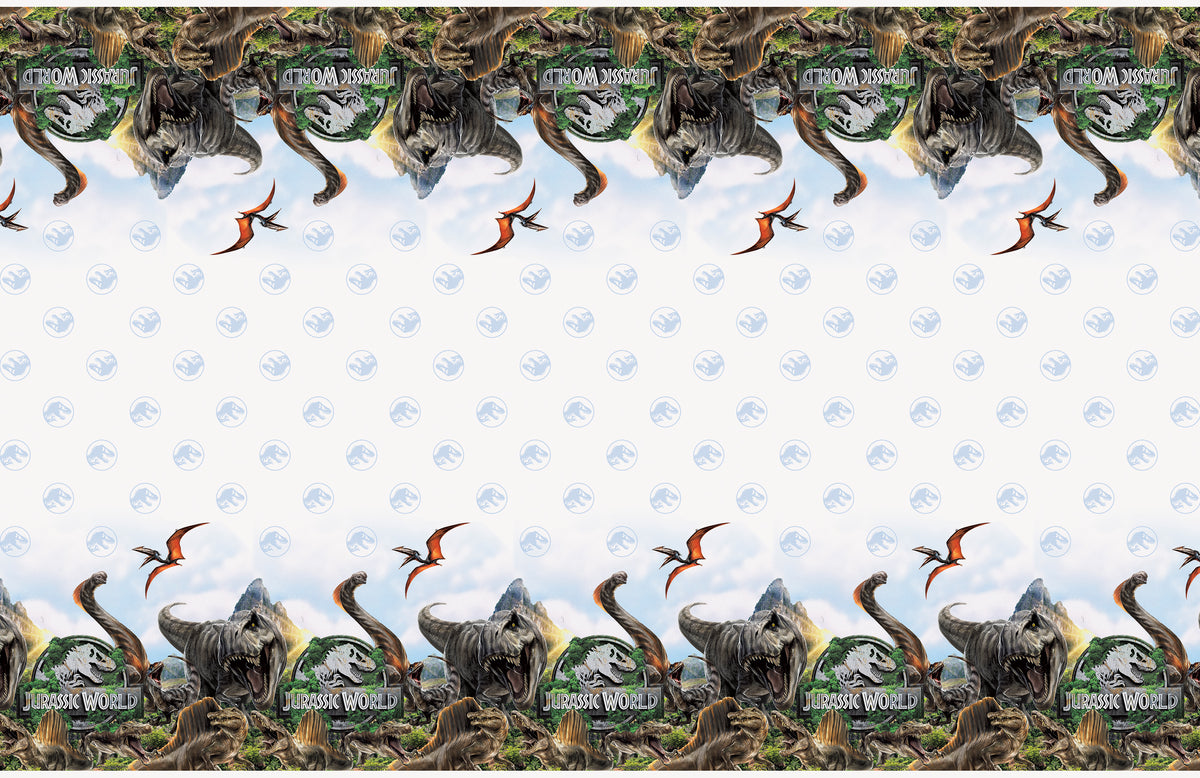 Jurassic World 4 Rectangular Plastic Table Cover, 54" x 84" - Image 2