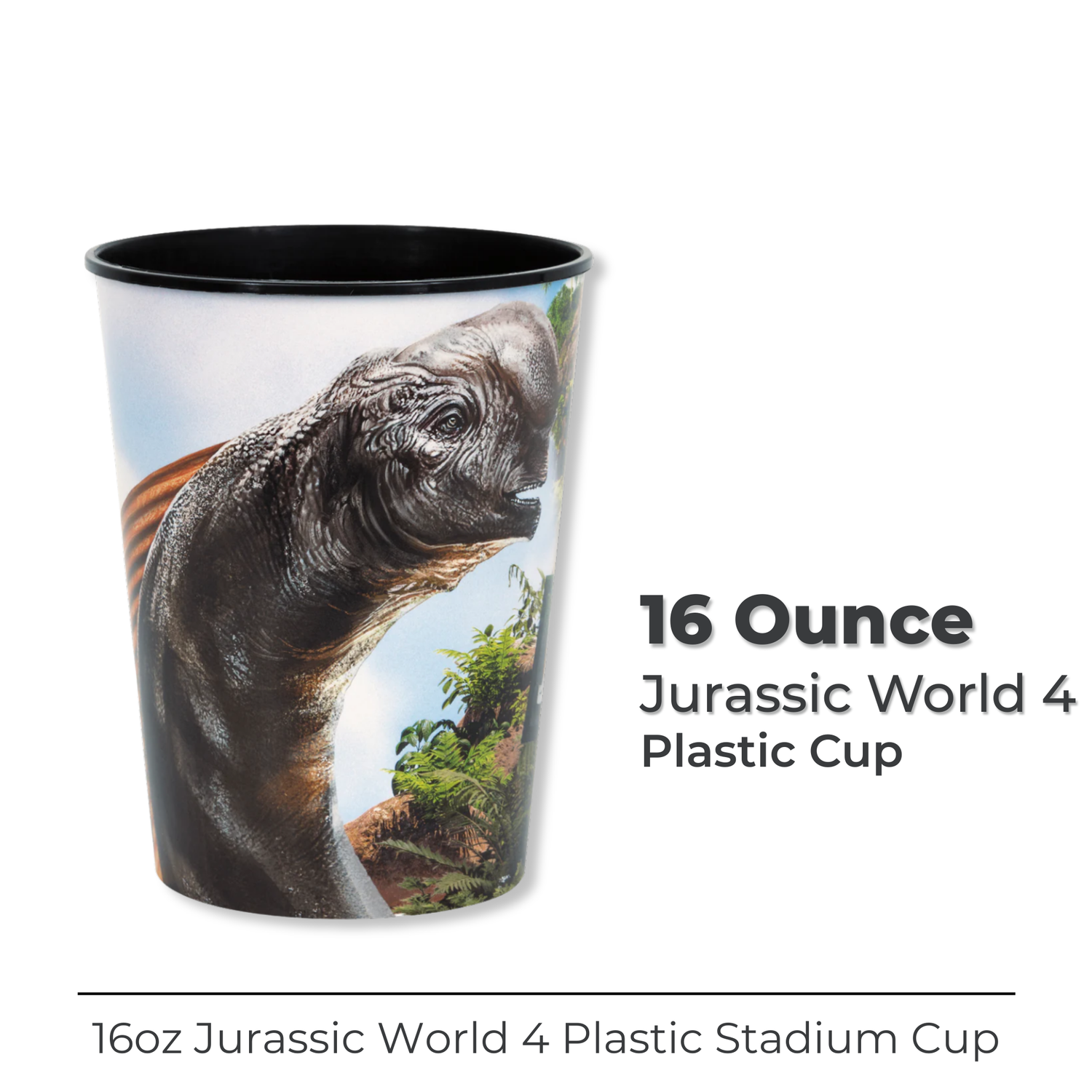Jurassic World 4 16oz Plastic Stadium Cup