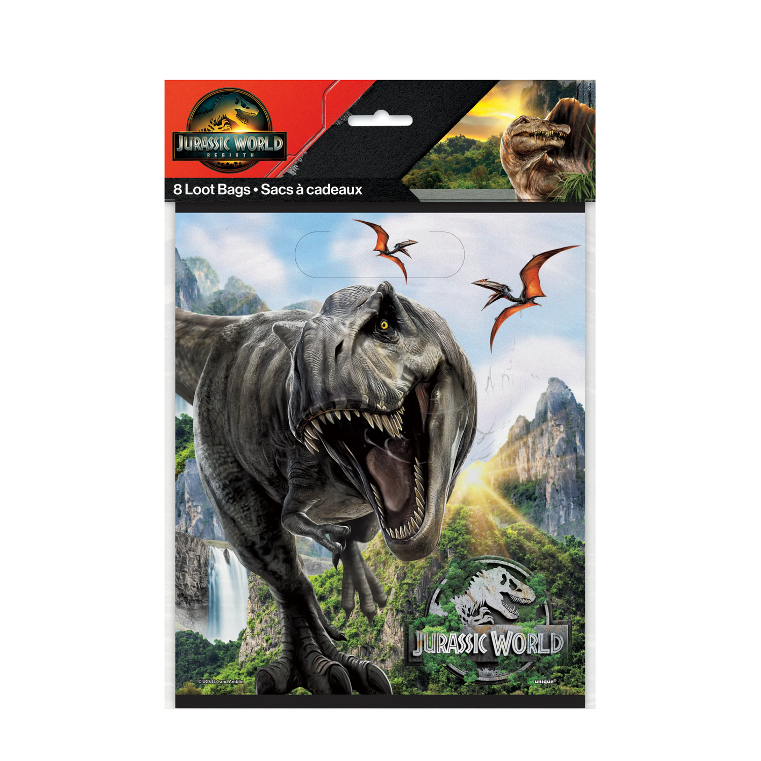 Jurassic World 4 Loot Bags, 8ct