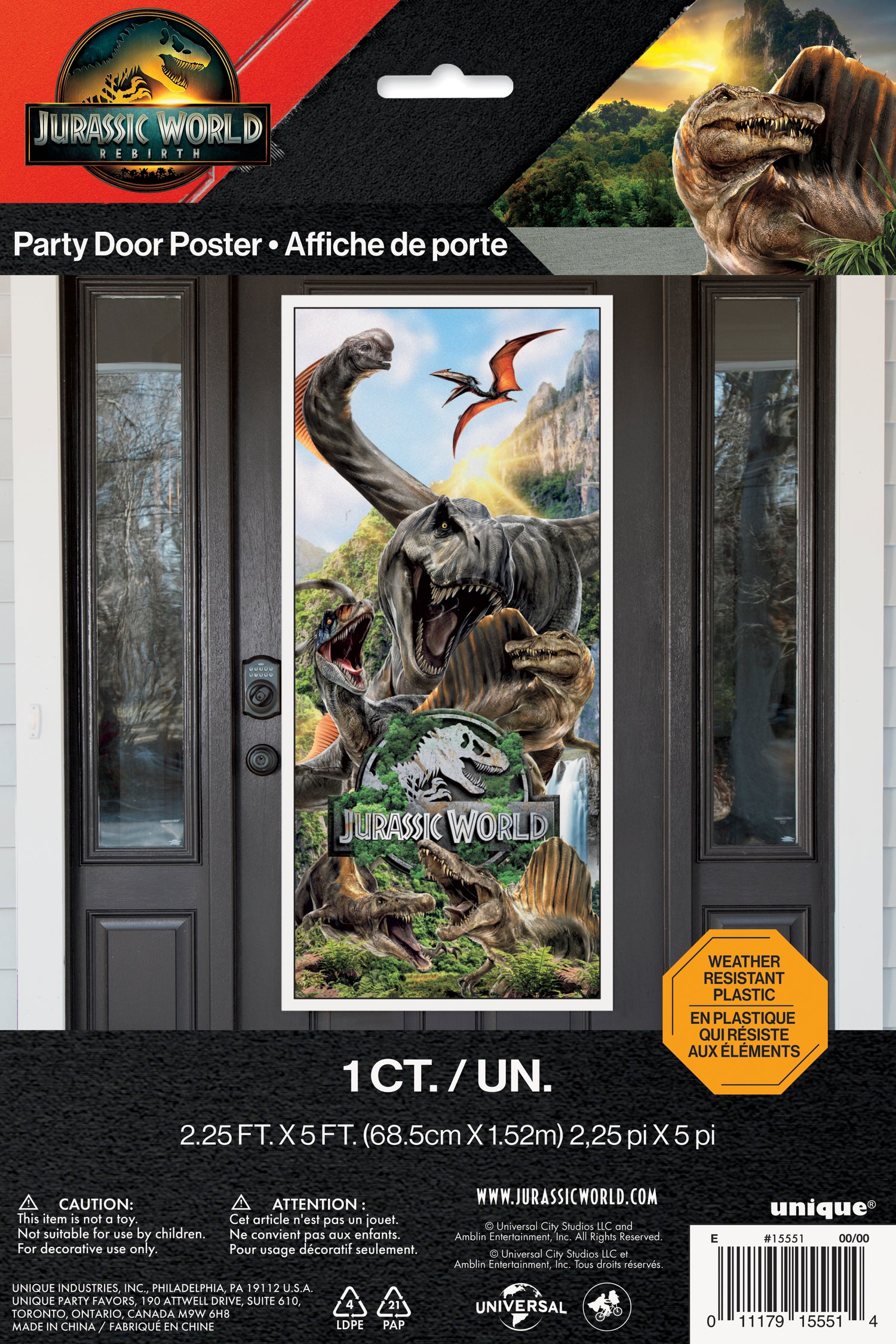 Jurassic World 4 Door Poster, 27" x 60" - Image 2