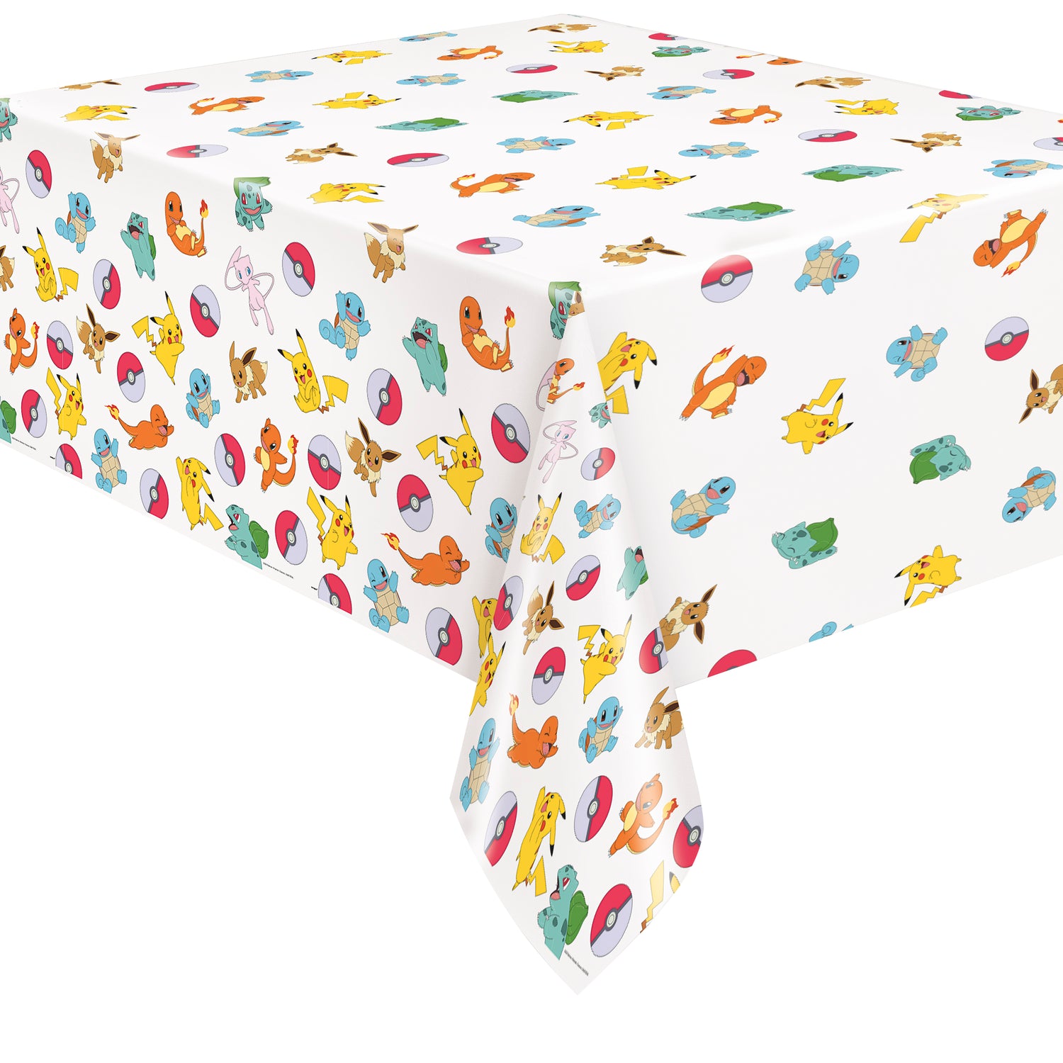 Pokémon Rectangular Plastic Table Cover, 54" x 84" - Short Fold - Image 2