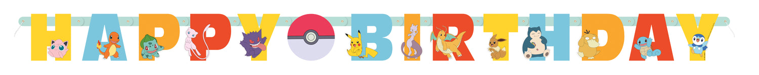 Pokémon "Happy Birthday" 75" Jointed Banner