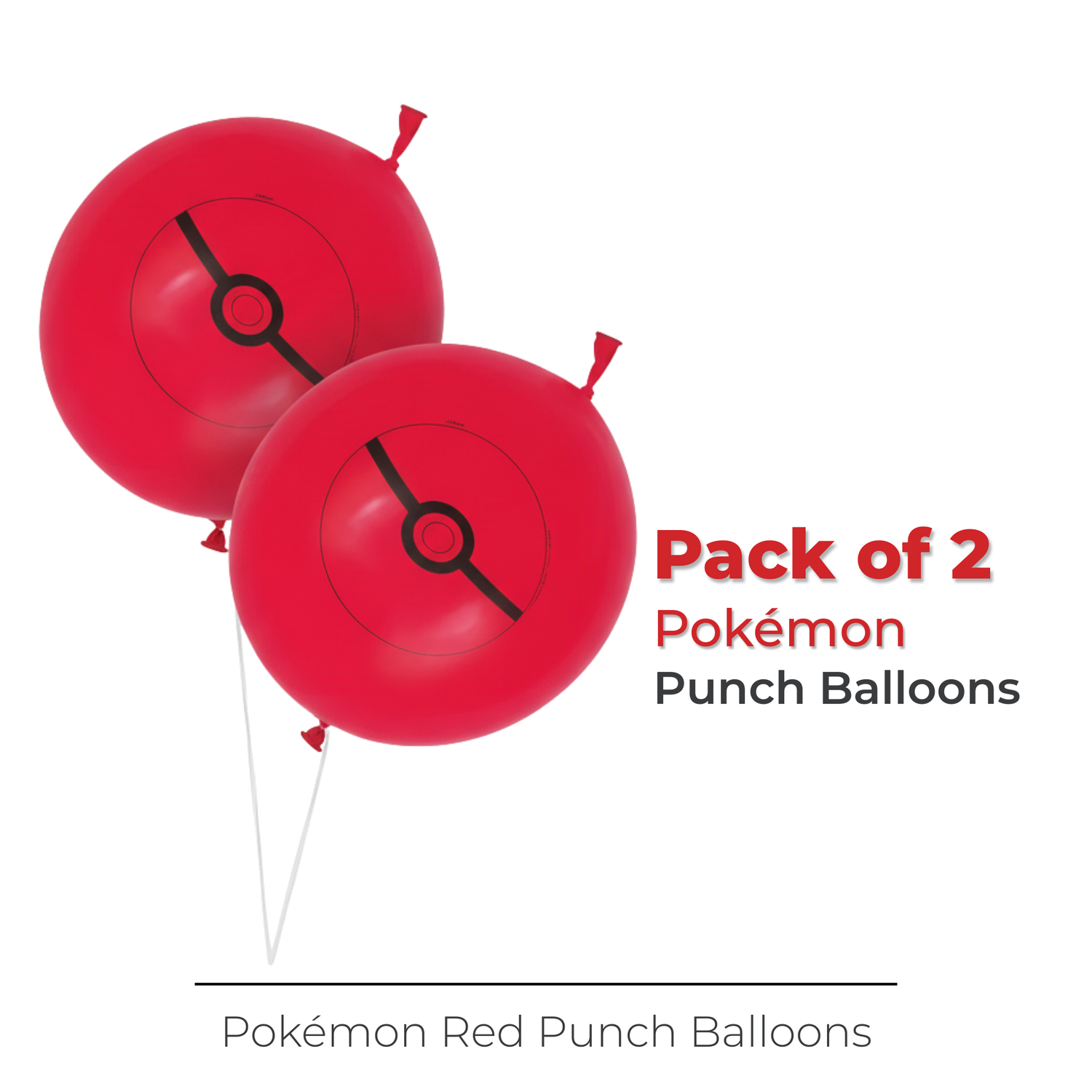 Pokémon 16" Punch Balloons, 2ct
