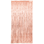 Rose Gold Foil Fringe Door Curtain, 3.25 ft x 6.5 ft