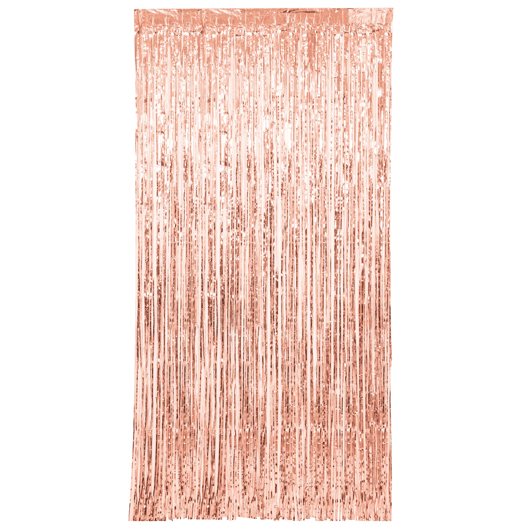 Rose Gold Foil Fringe Door Curtain, 3.25 ft x 6.5 ft