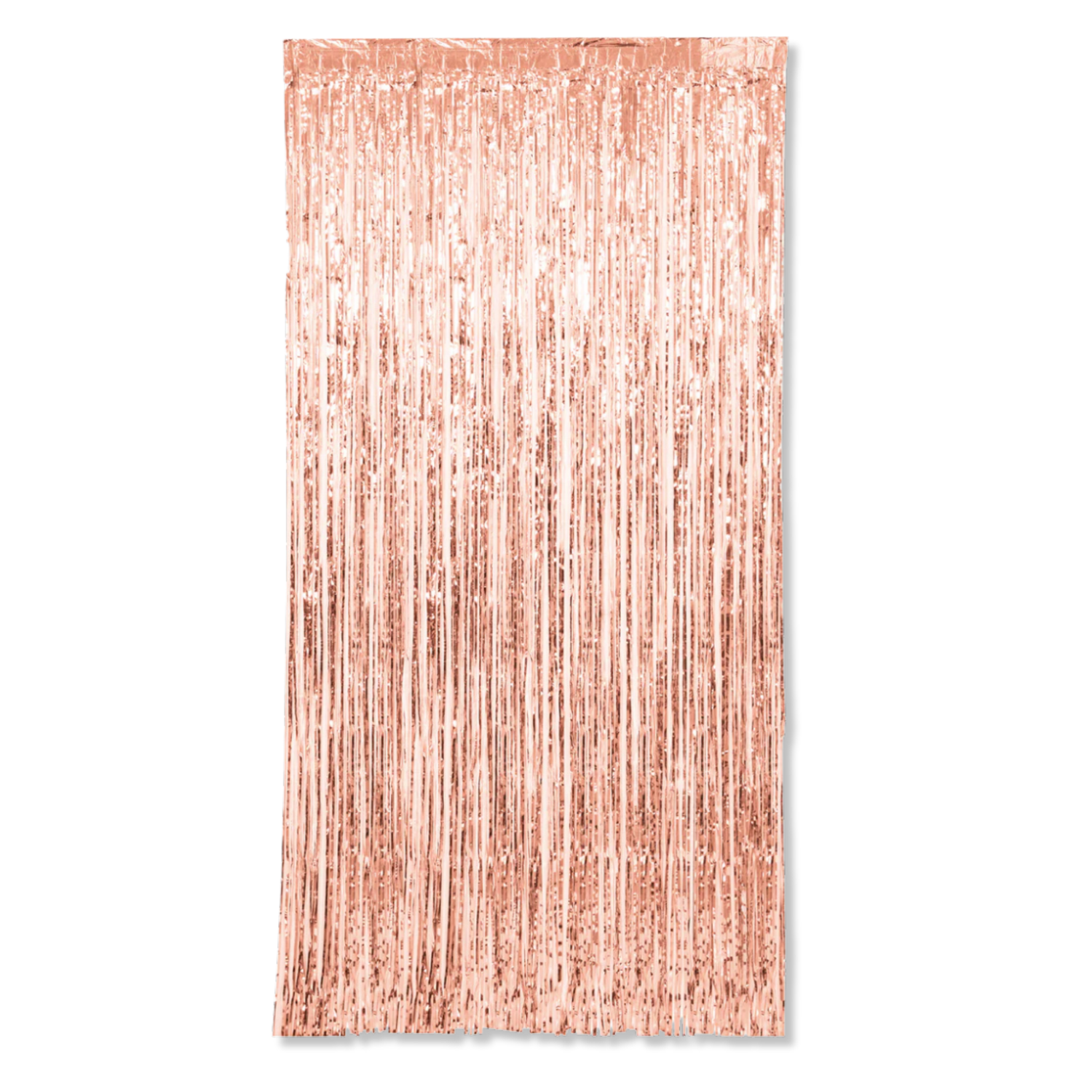 Rose Gold Foil Fringe Door Curtain, 3.25 ft x 6.5 ft