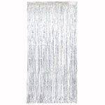 Silver Foil Fringe Door Curtain, 3.25 ft x 6.5 ft