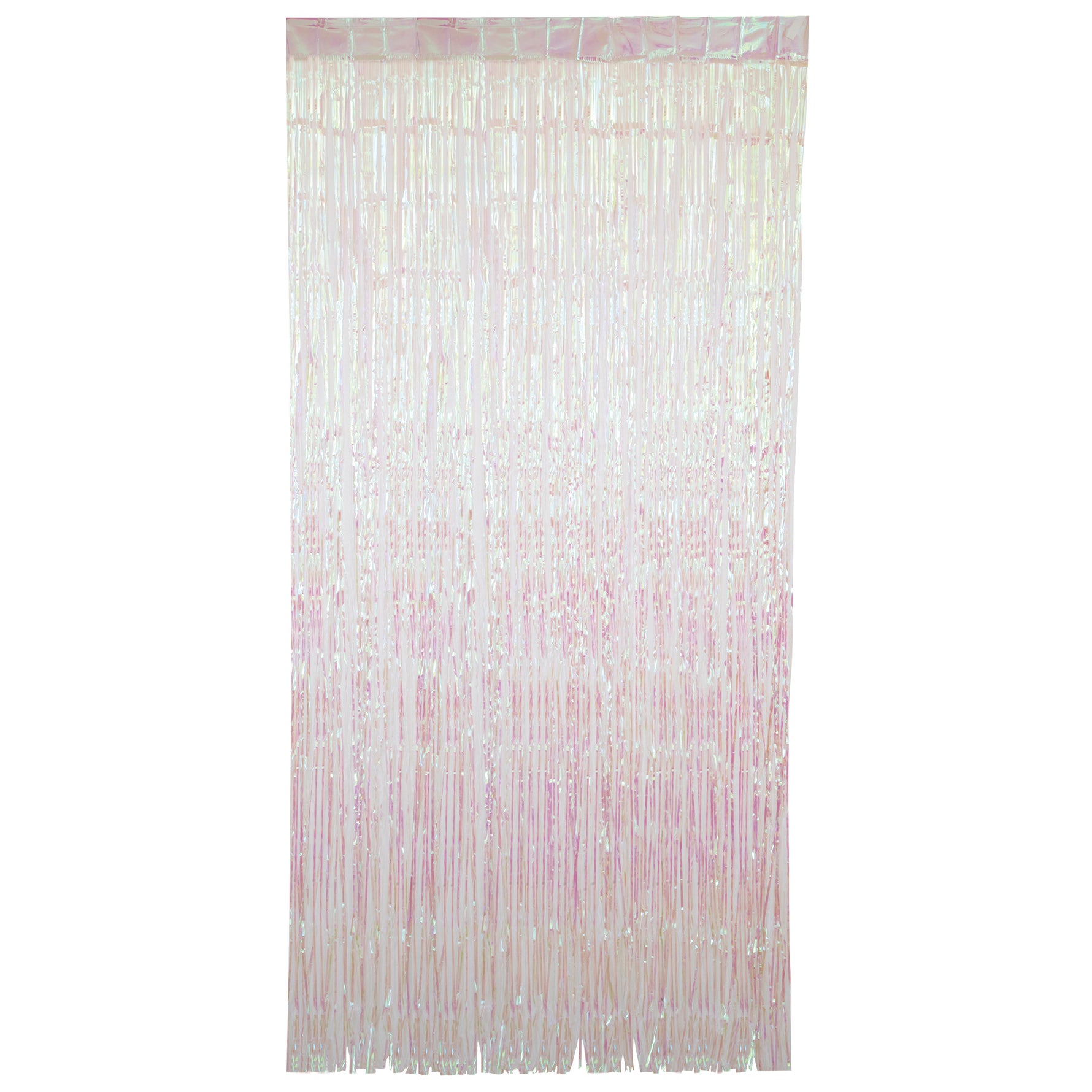 Iridescent Foil Fringe Door Curtain, 3.25 ft x 6.5 ft