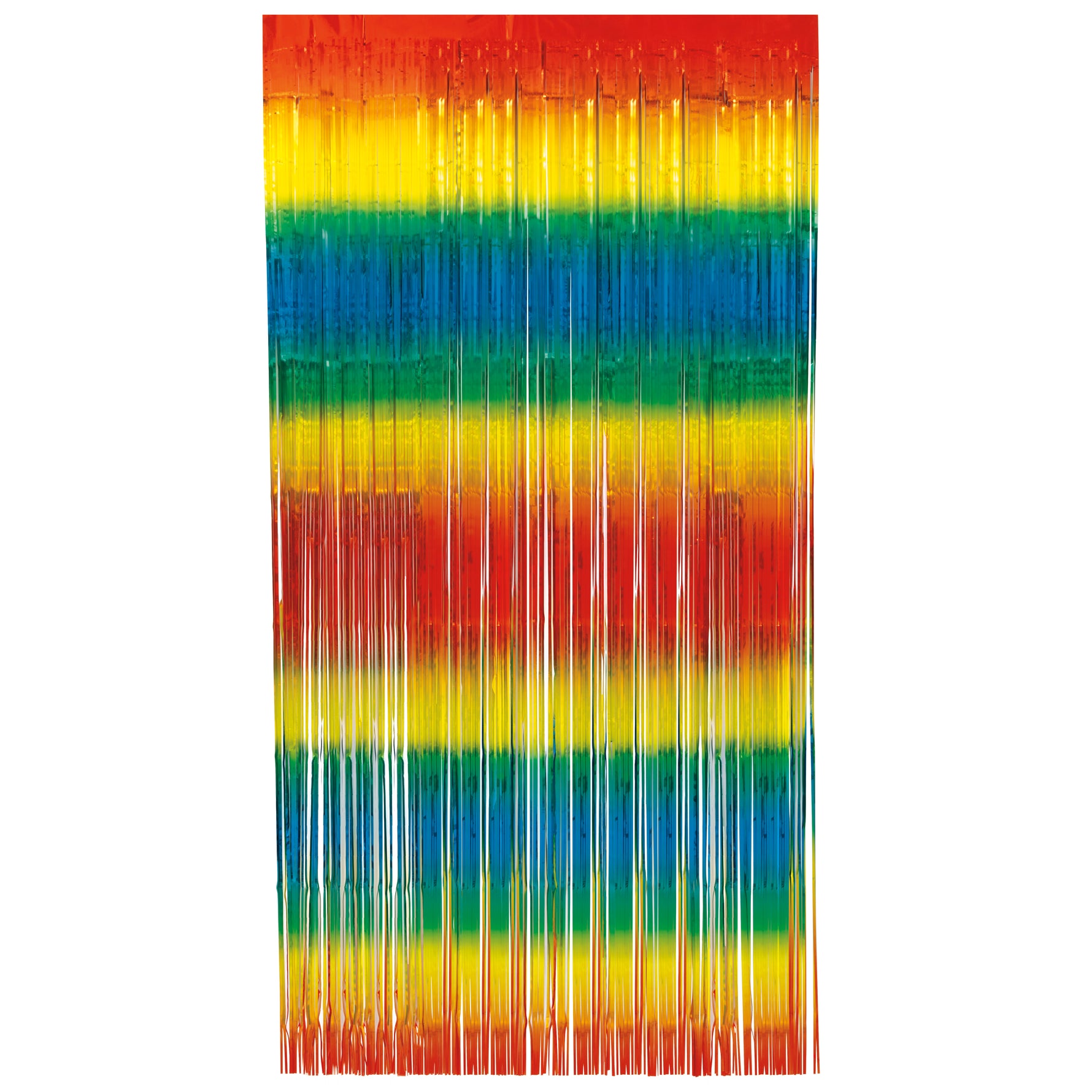 Rainbow Foil Fringe Door Curtain, 3.25 ft x 6.5 ft