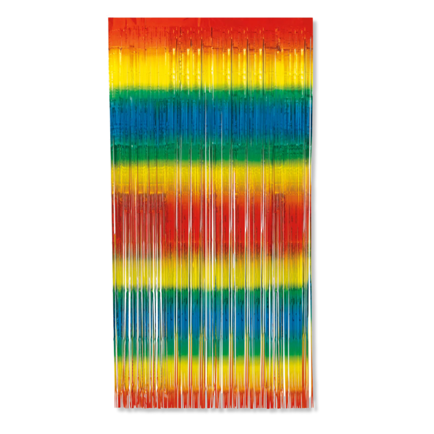 Rainbow Foil Fringe Door Curtain, 3.25 ft x 6.5 ft