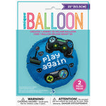 Gamer Birthday "Play Again" Giant Foil Balloon 25" with 3D Game Controller Accessory, Packaged - Image 2
