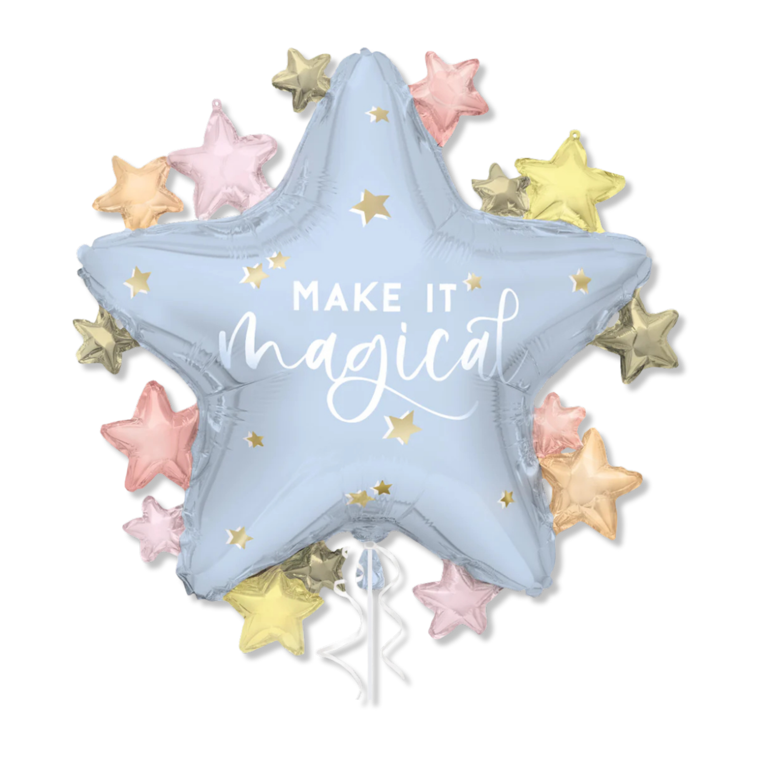 Dainty Unicorn Star Shaped "Make It Magical" Giant Foil Balloon 22", Packaged