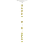 Gold Foil "Happy Birthday" Balloon Tail, 4 ft