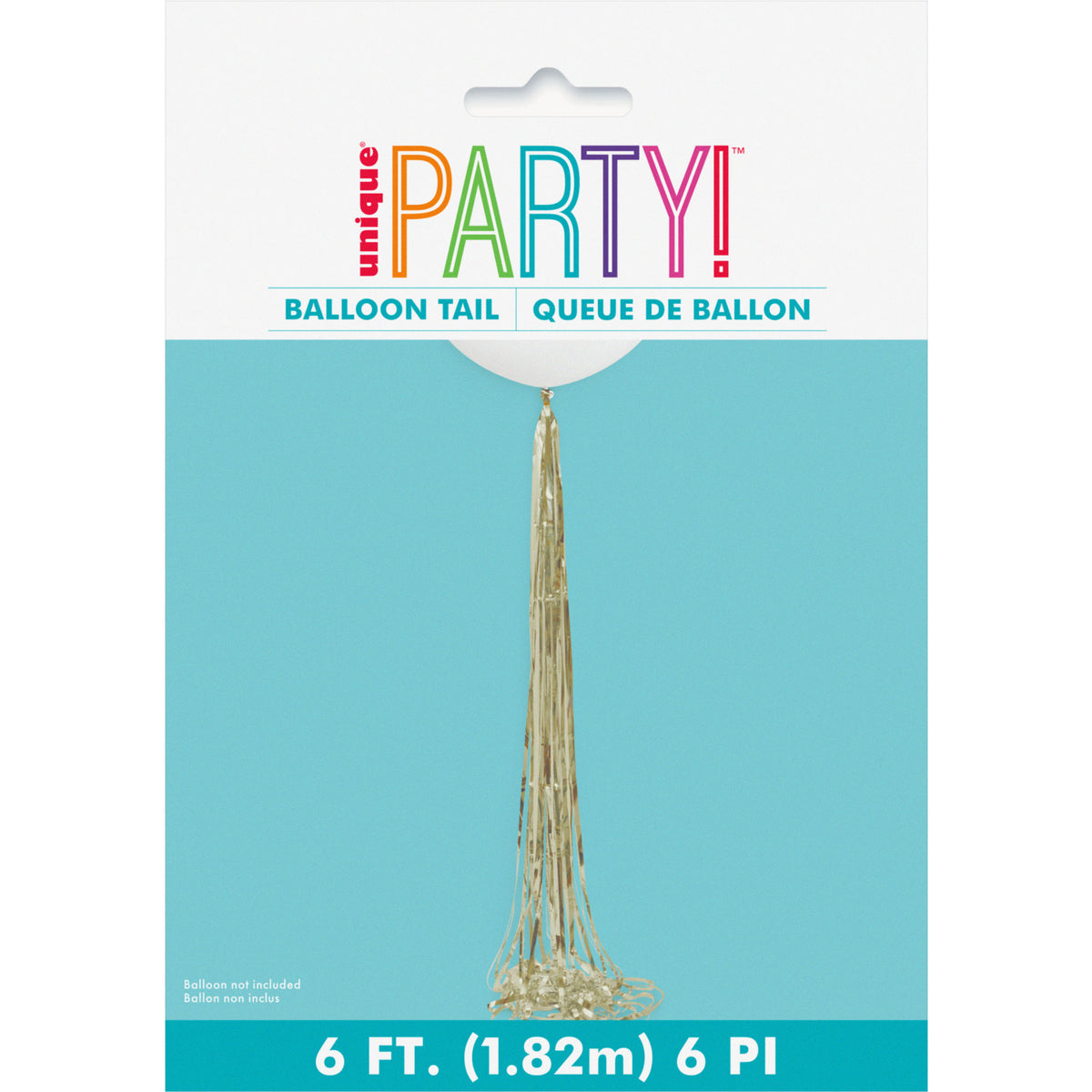 Gold Foil Tassel Balloon Tail, 6 ft - Image 2