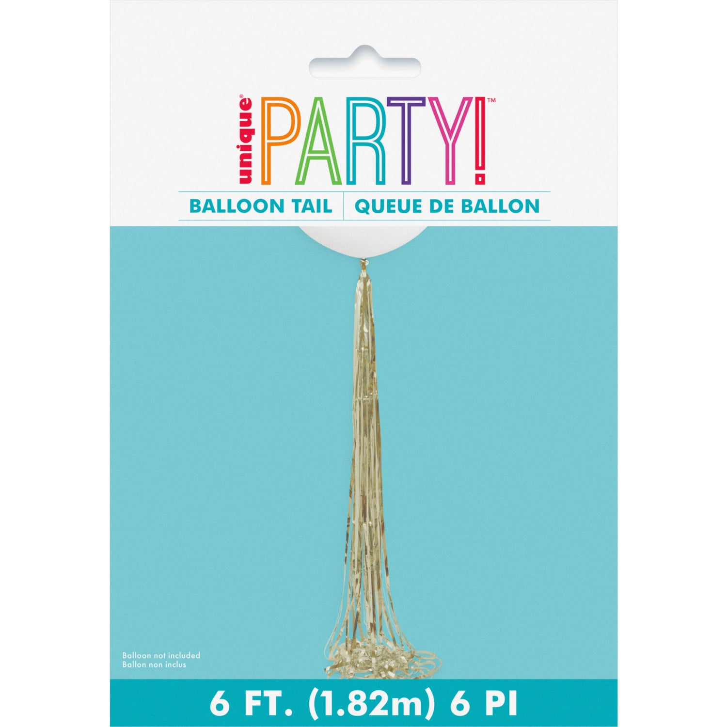 Gold Foil Tassel Balloon Tail, 6 ft - Image 2
