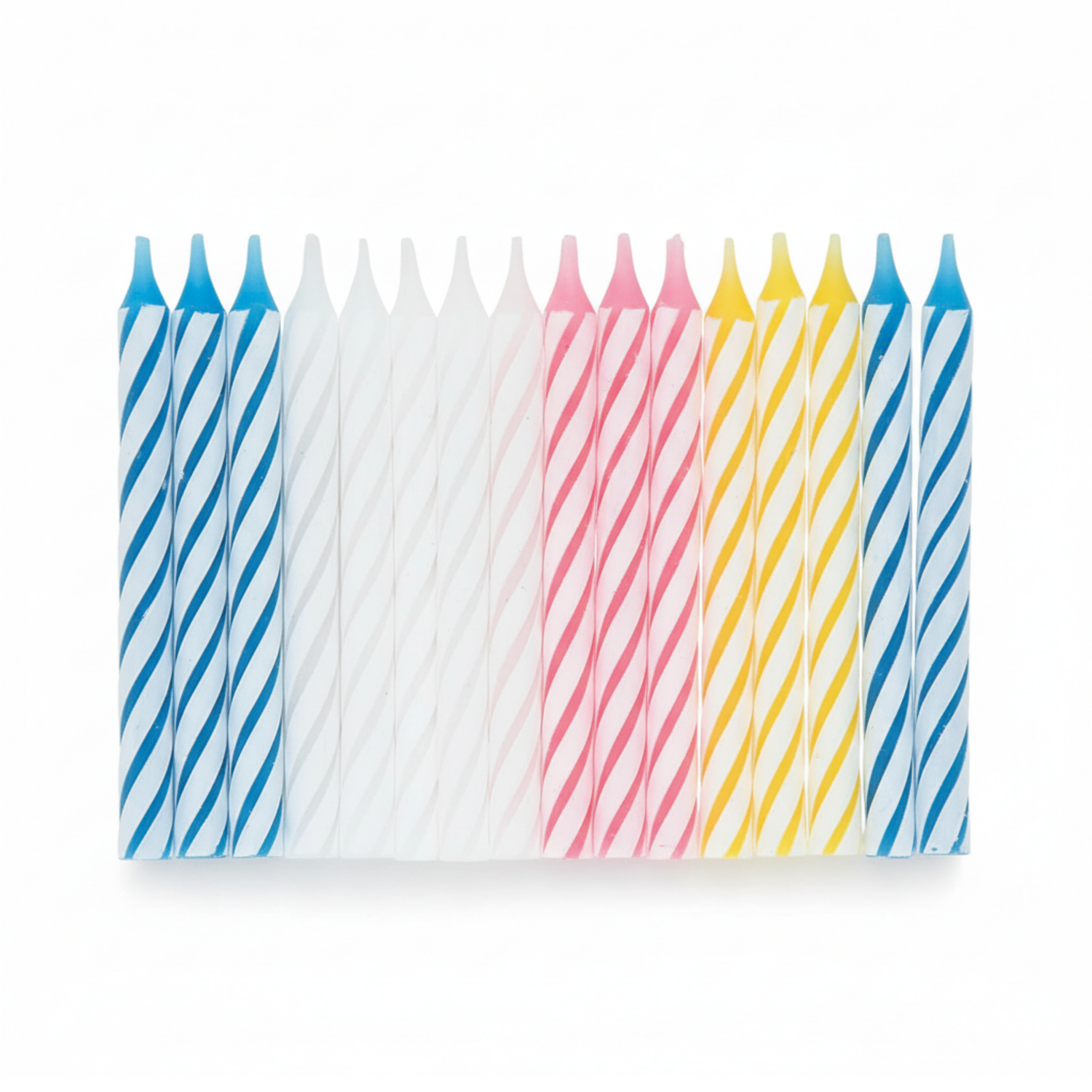 Multicolor Spiral Birthday Candles, 24ct