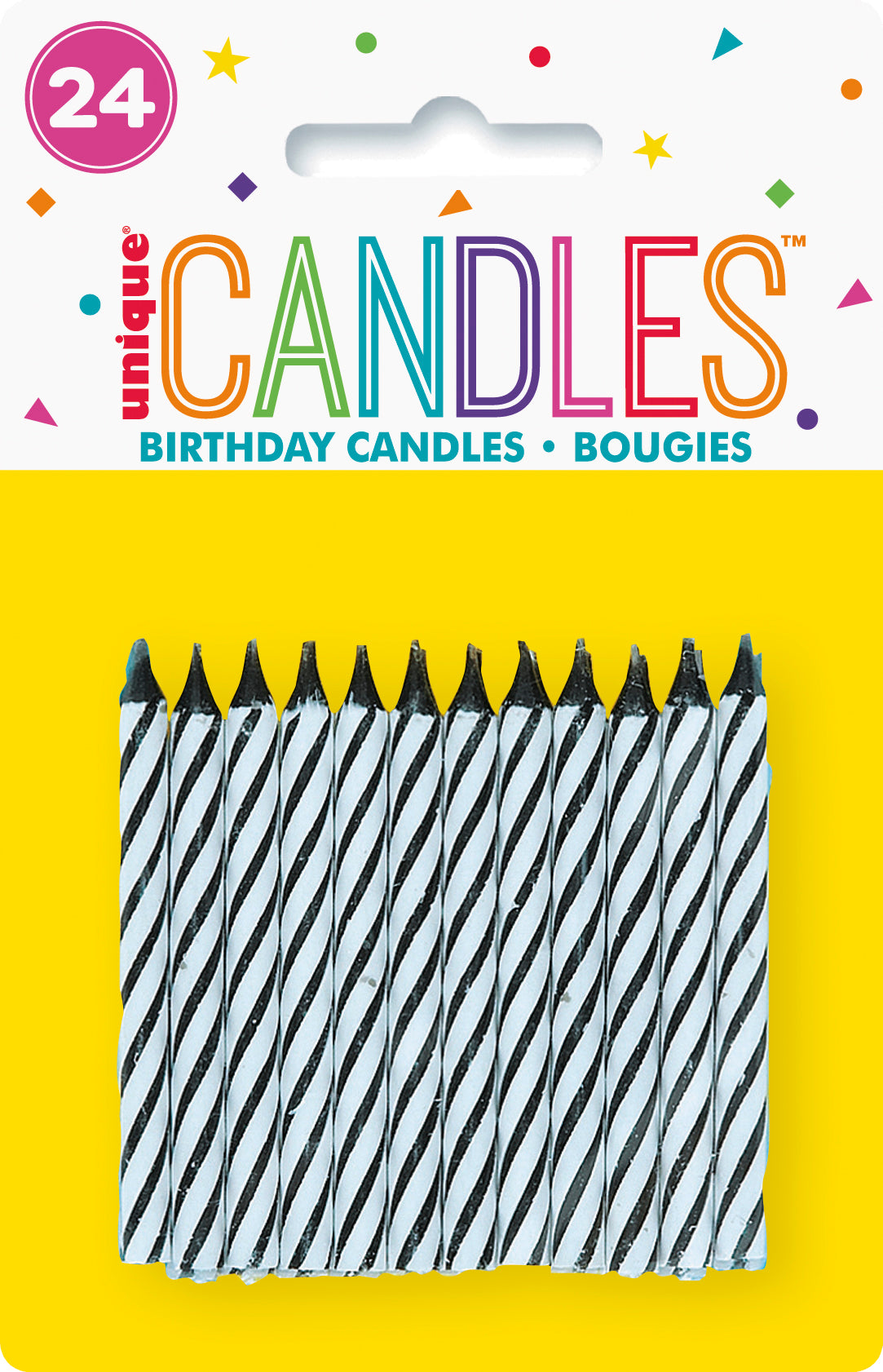 Black Spiral Birthday Candles, 24ct - Image 3