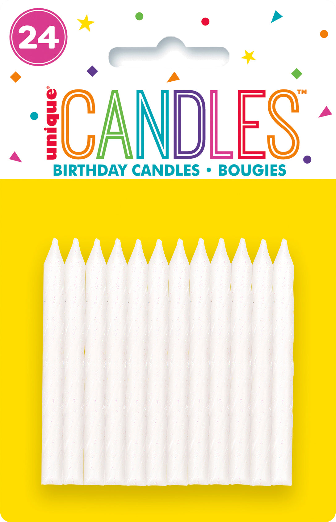 Iridescent Glitter Spiral Birthday Candles, 24ct - Image 2