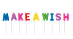Rainbow "Make a Wish" Letter Pick Birthday Candles