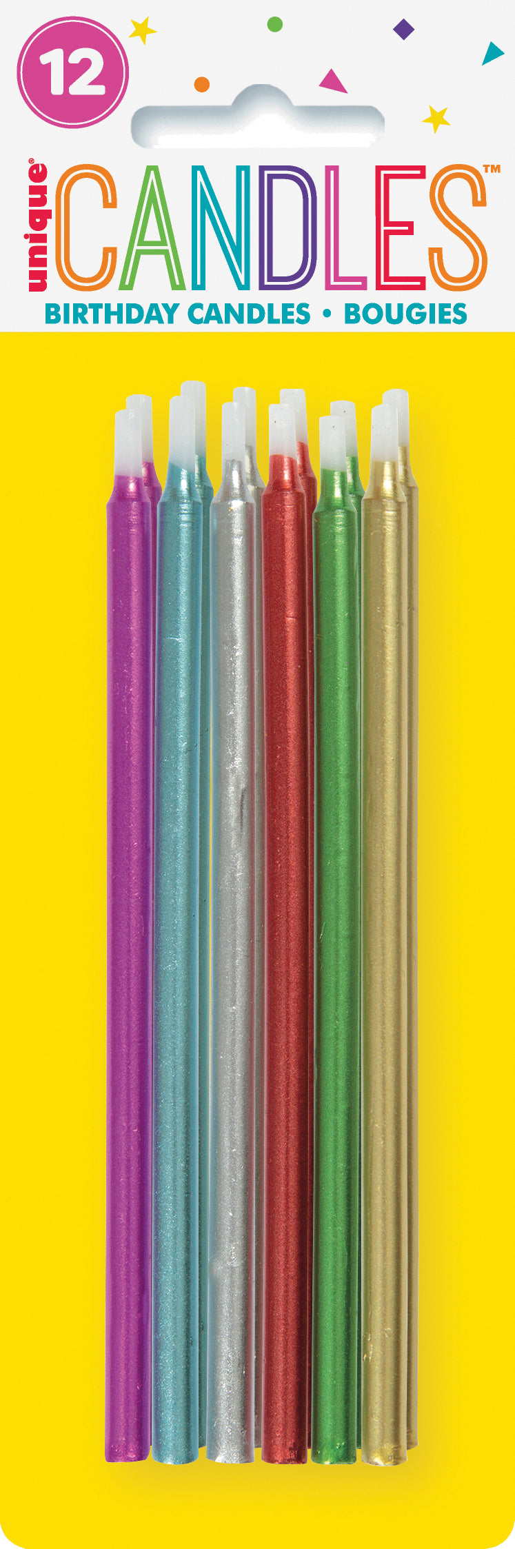 Metallic Birthday Candles 5" - Assorted, 12ct - Image 3
