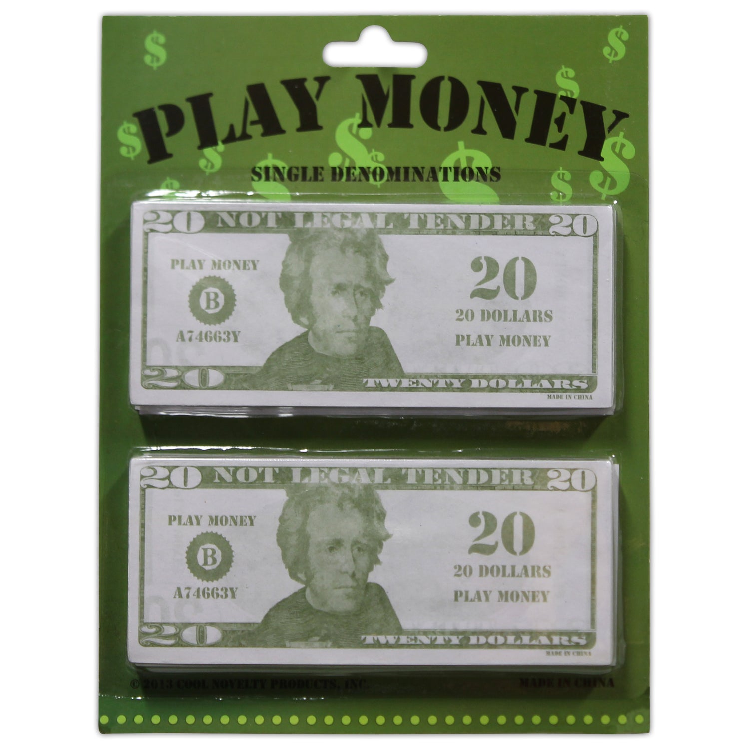 $20 Bills Play Money