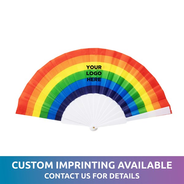 Rainbow Folding Fans