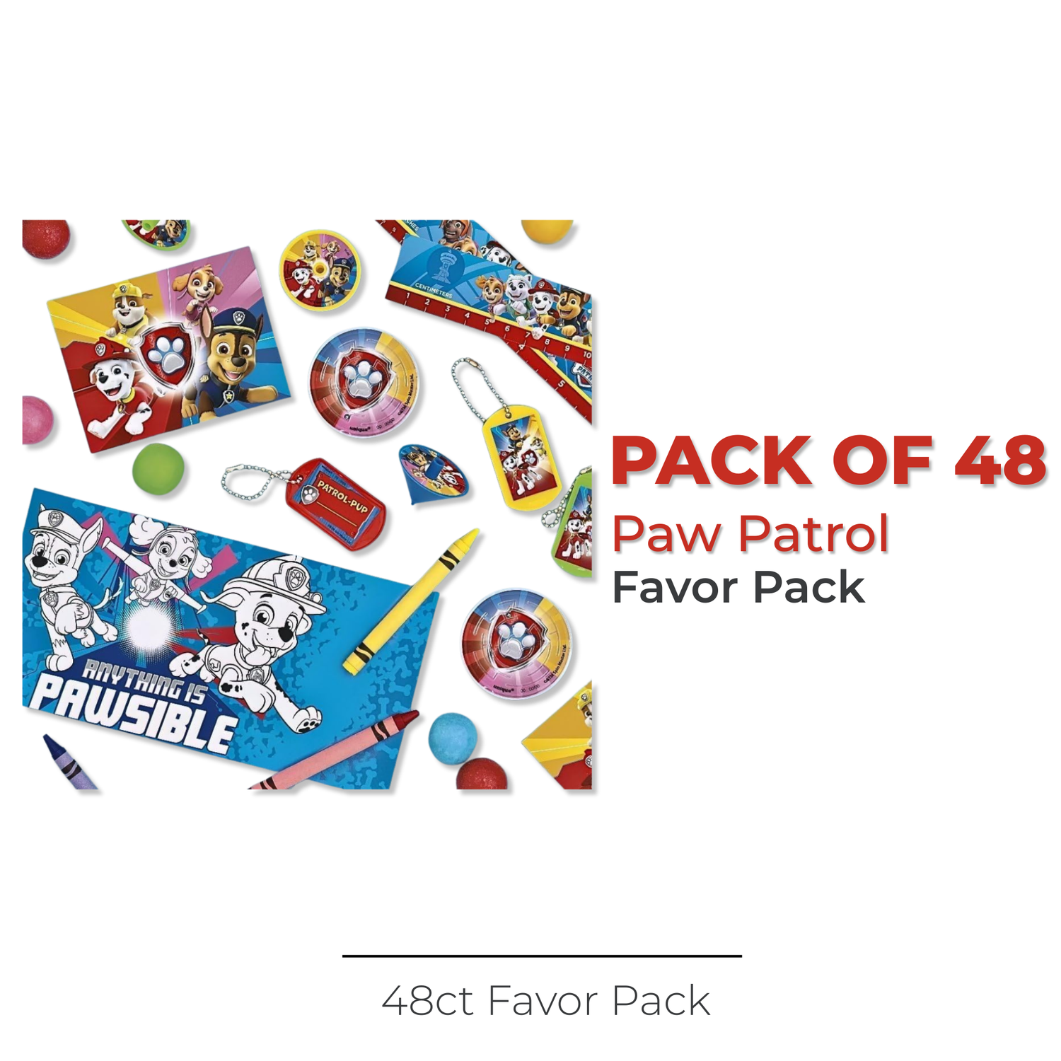Paw Patrol Favor Pack, 48ct