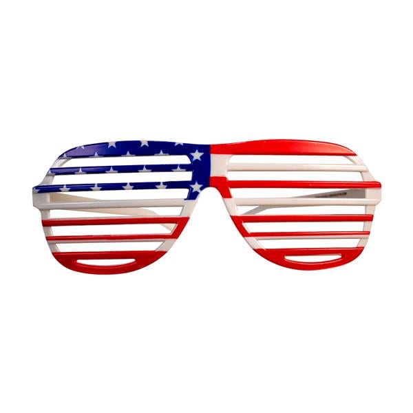 American Flag Slotted Glasses