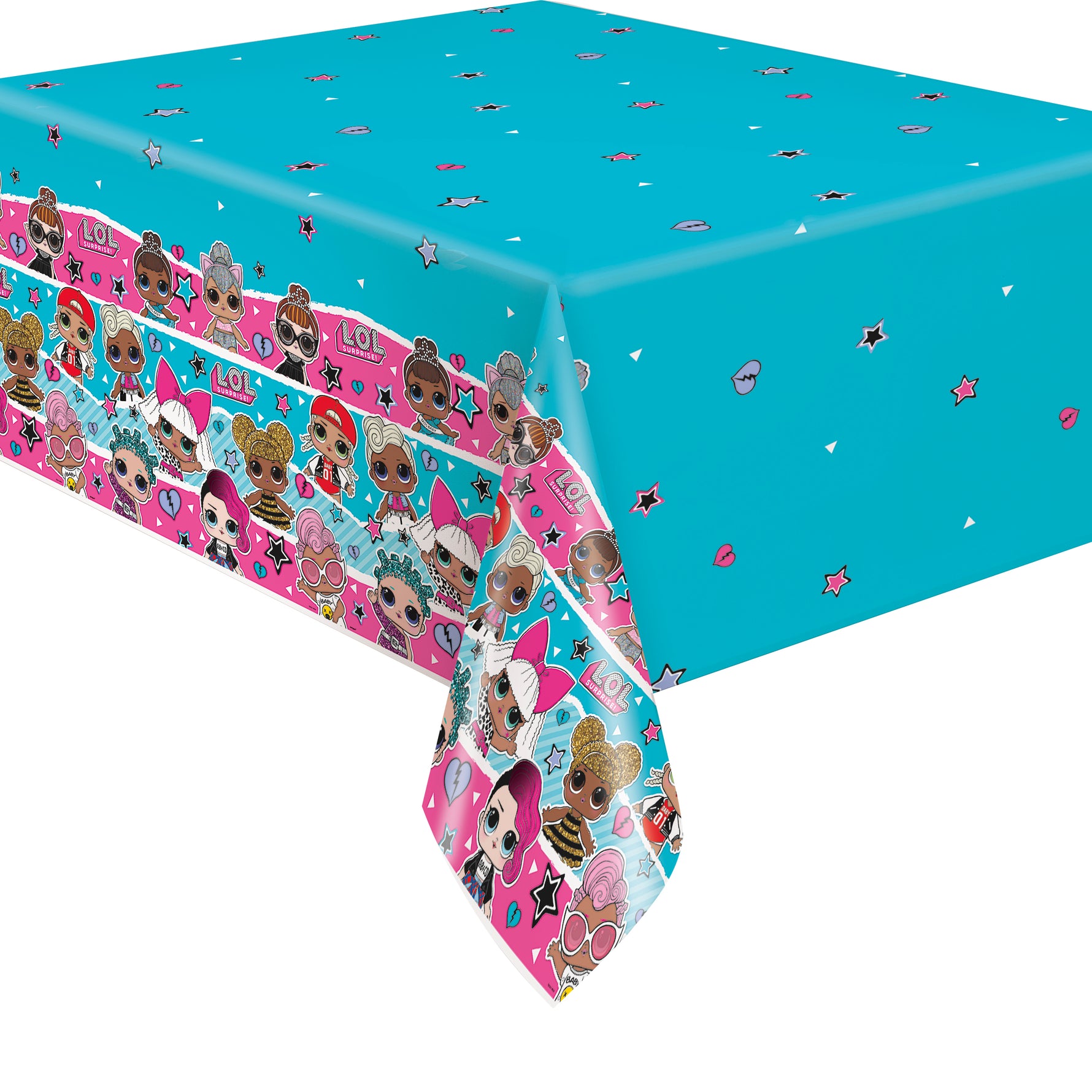 LOL Surprise Rectangular Plastic Table Cover, 54" x 84" - Image 3
