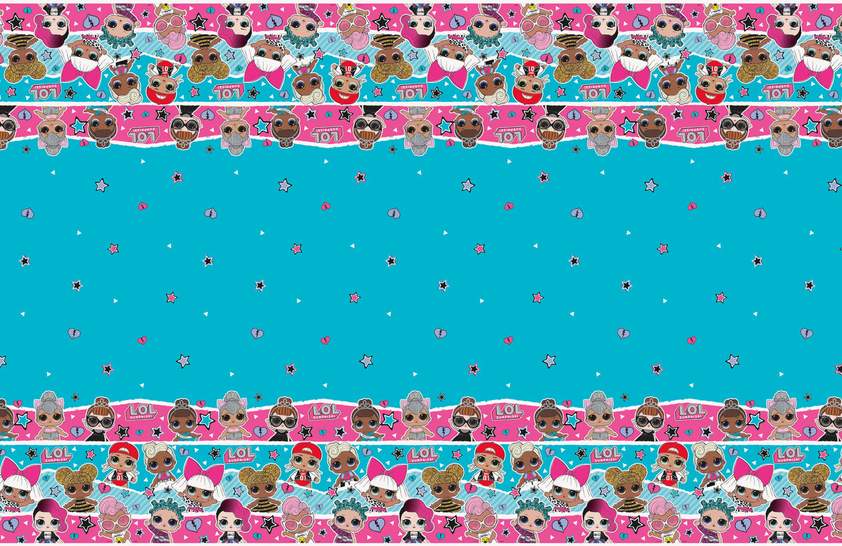 LOL Surprise Rectangular Plastic Table Cover, 54" x 84" - Image 2