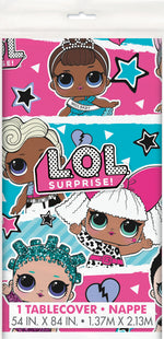 LOL Surprise Rectangular Plastic Table Cover, 54" x 84"