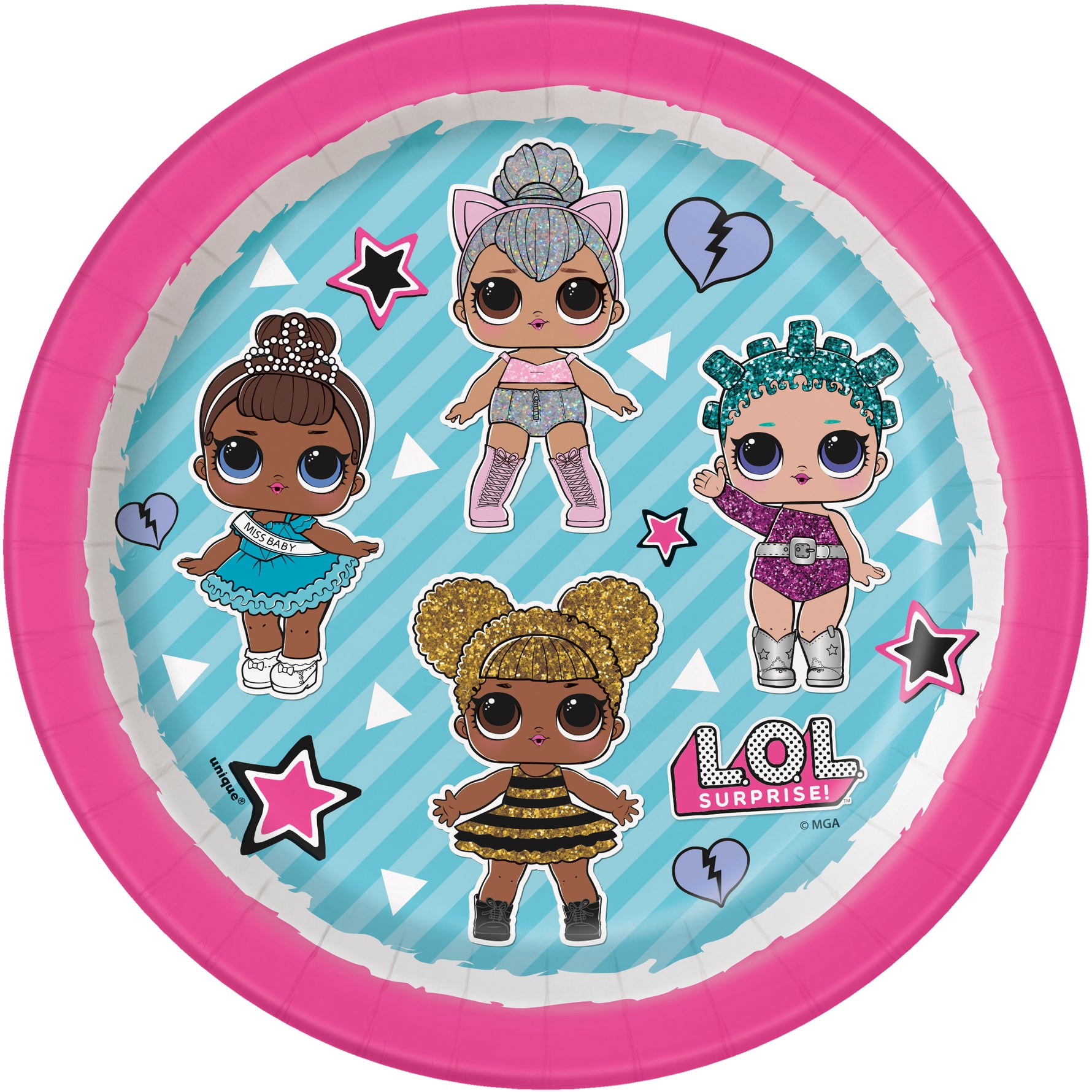 LOL Surprise Round 7" Dessert Plates, 8ct