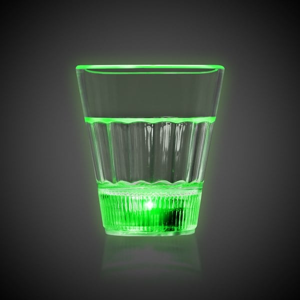 LED Green 2 oz. Shot Glass