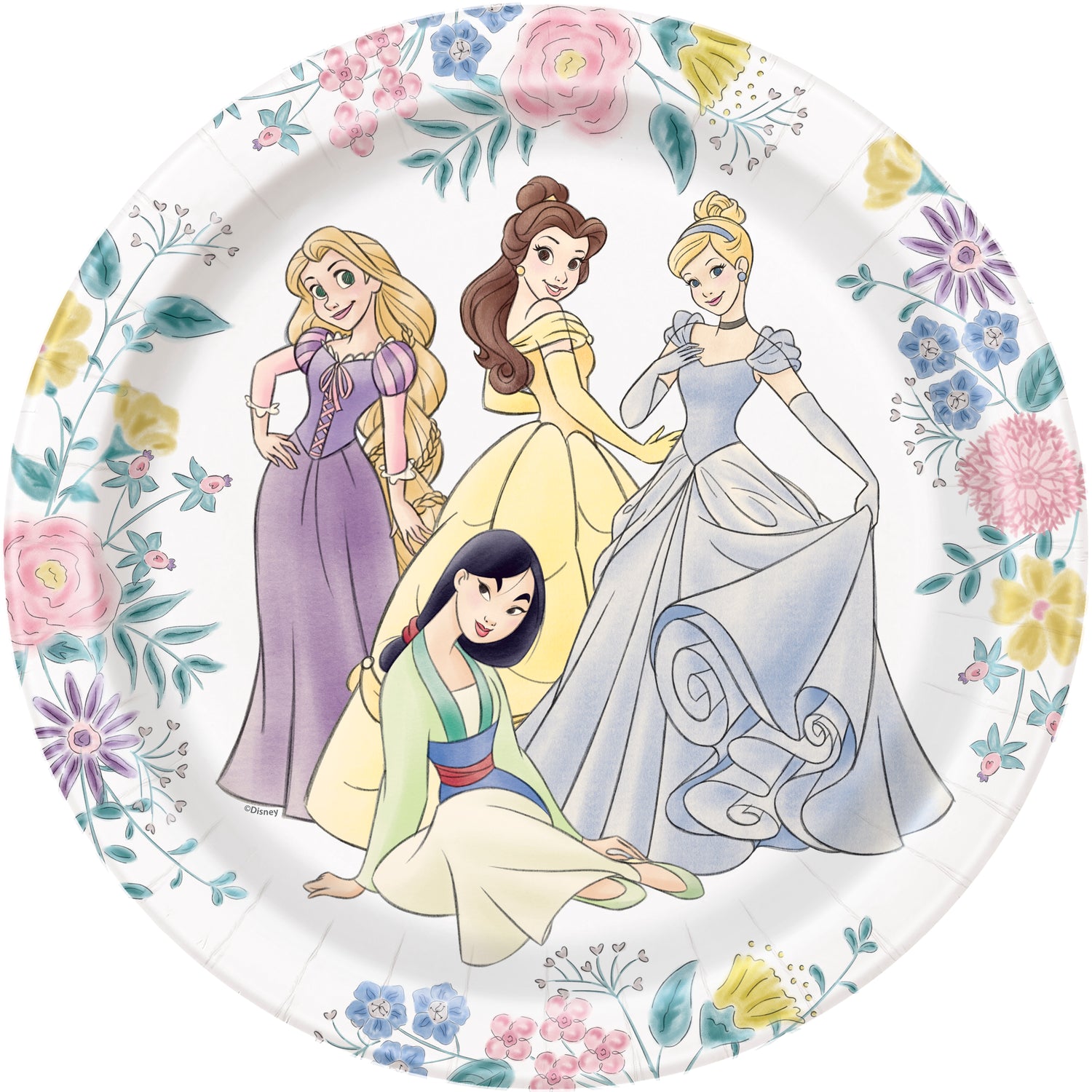Disney Princess Round 9" Dinner Plates, 8ct