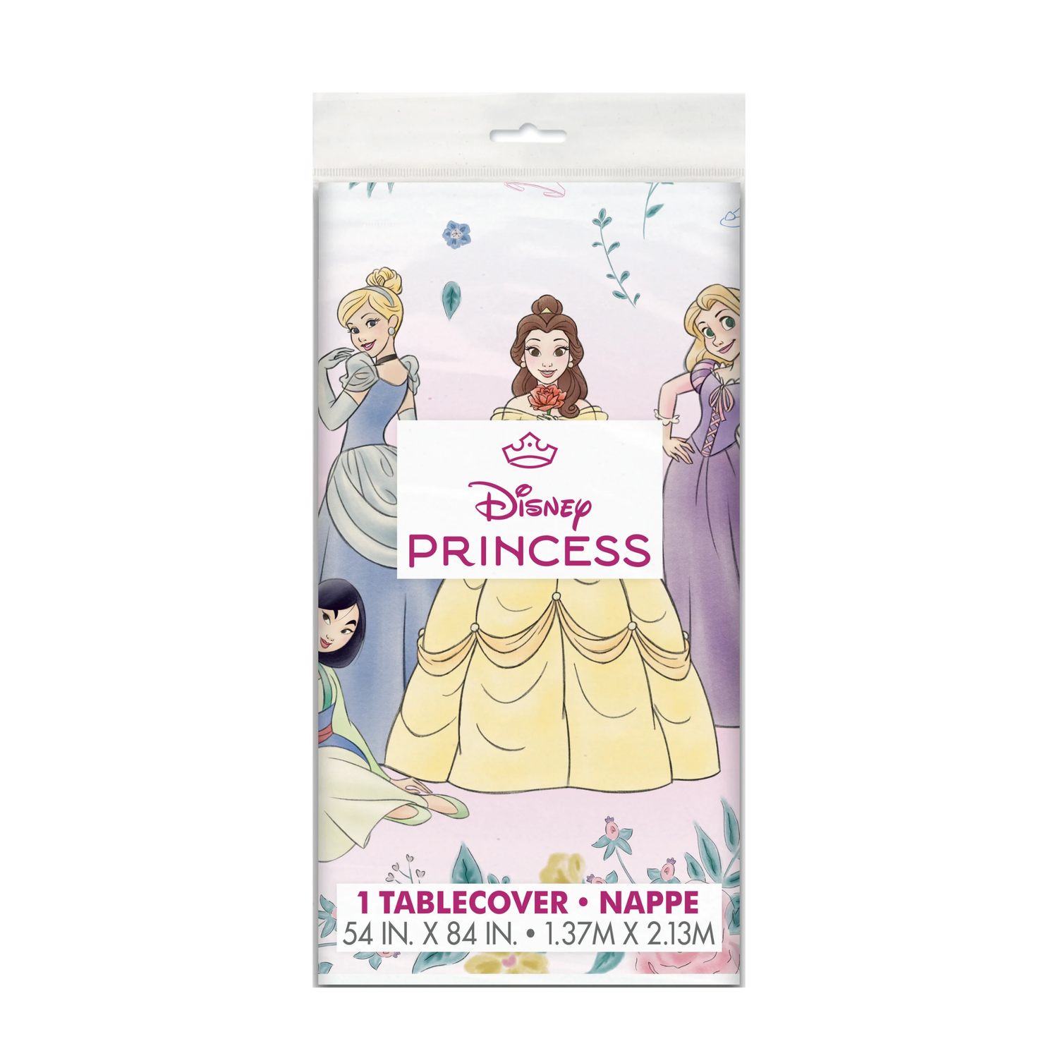 Disney Princess Rectangular Plastic Table Cover, 54" x 84"