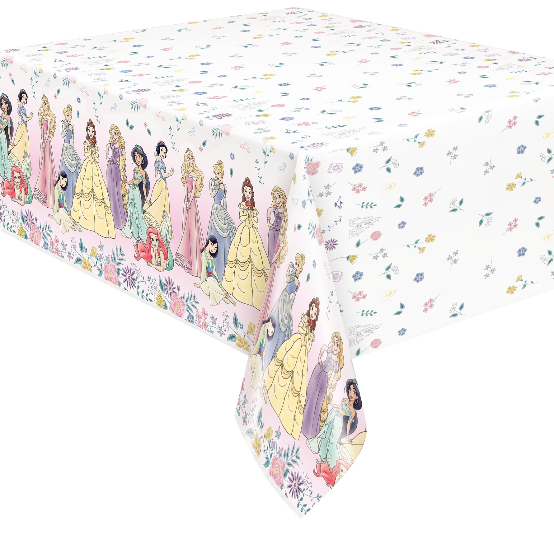 Disney Princess Rectangular Plastic Table Cover, 54" x 84" - Image 3