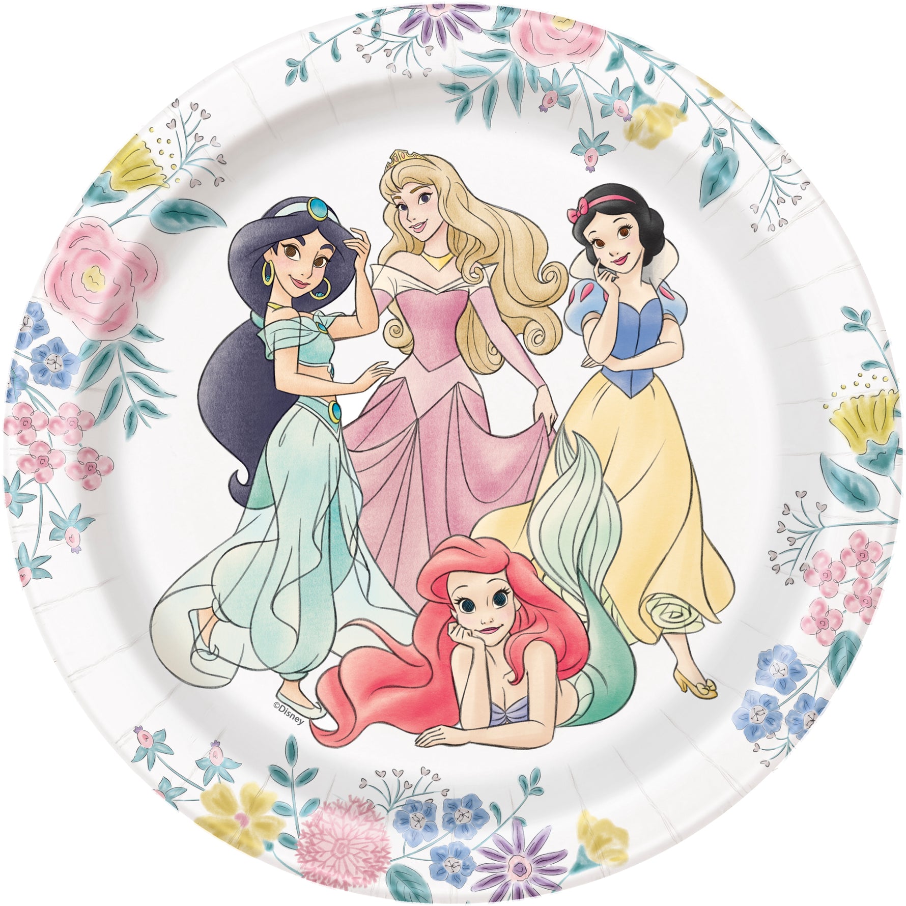 Disney Princess Round 7" Dessert Plates, 8ct
