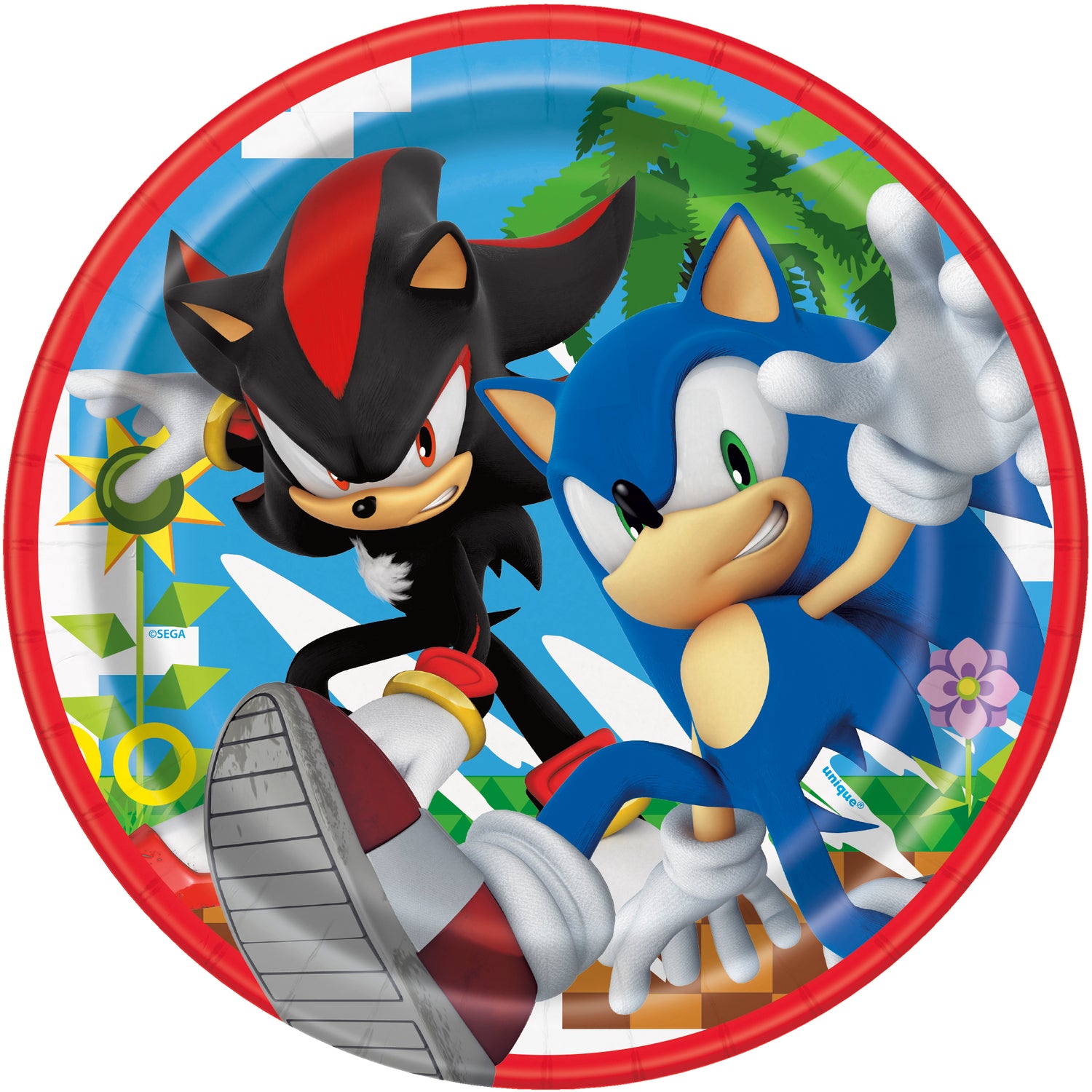 Sonic the Hedgehog Round 7" Dessert Plates, 8ct