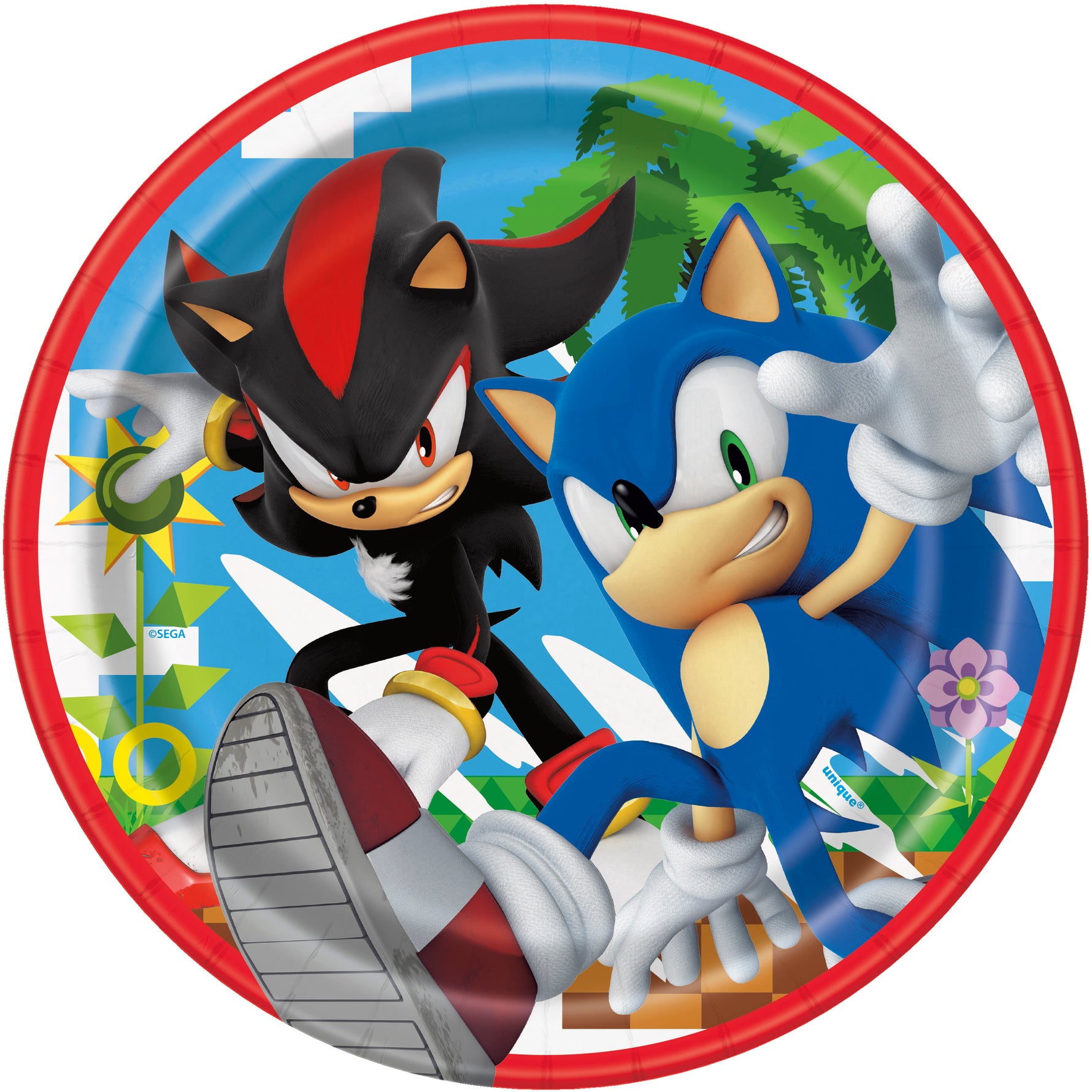 Sonic the Hedgehog Round 7" Dessert Plates, 8ct