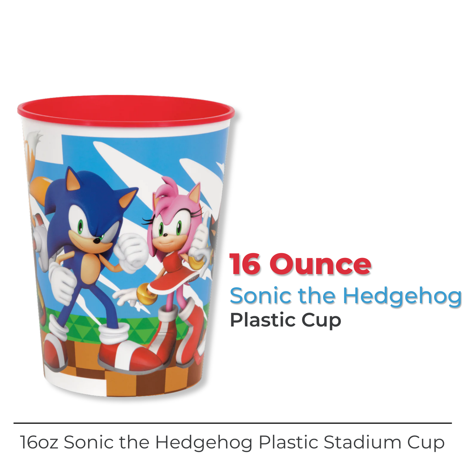 Sonic the Hedgehog 16oz Plastic Stadium Cup